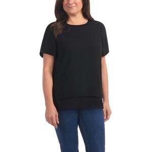 Hilary Radley Black Short Sleeve Tee